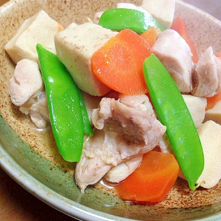 高野豆腐と鶏もも肉の煮物